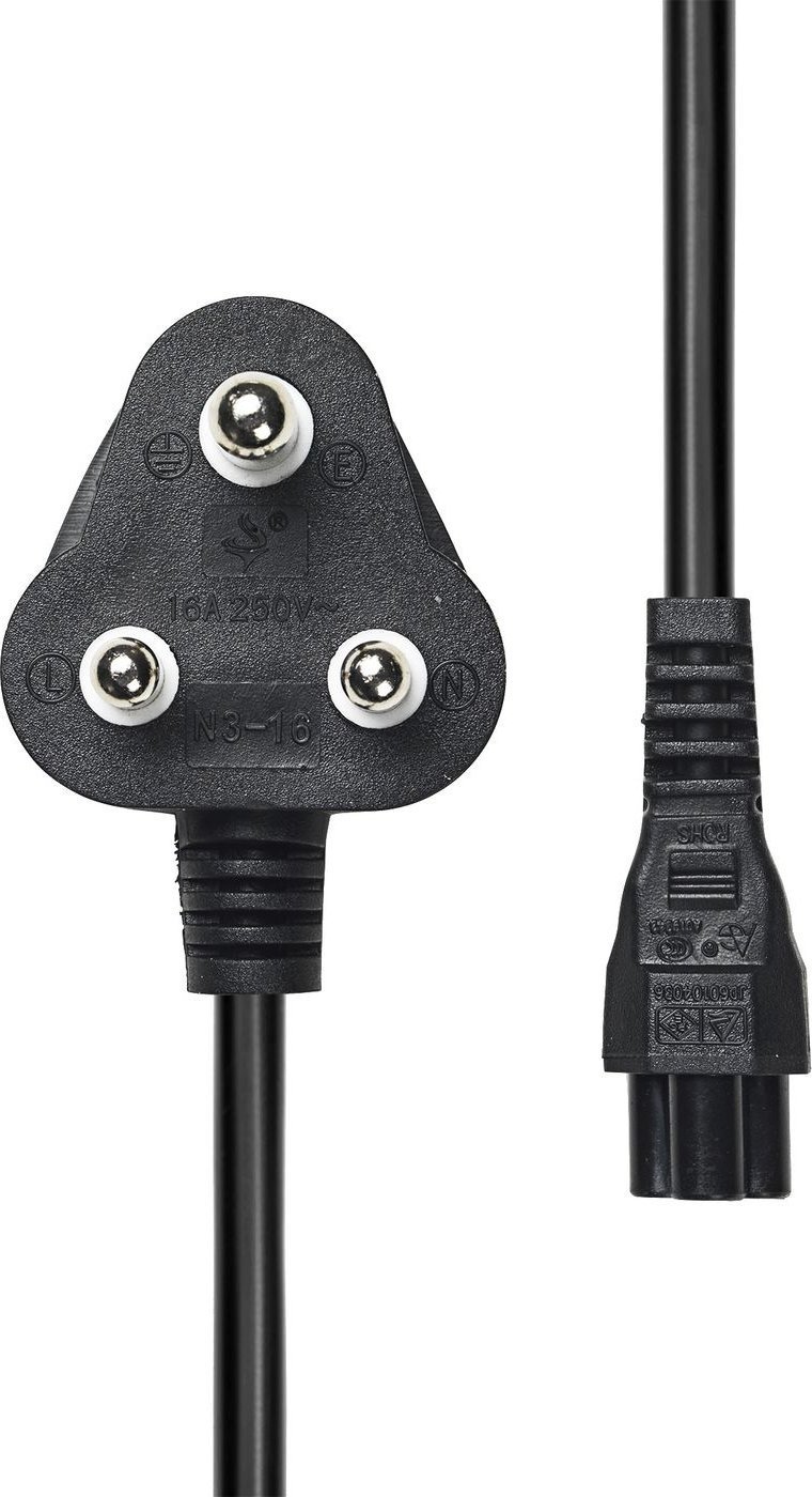 Kabel zasilający ProXtend ProXtend Power Cord South Africa Angled to C5 2M Black
