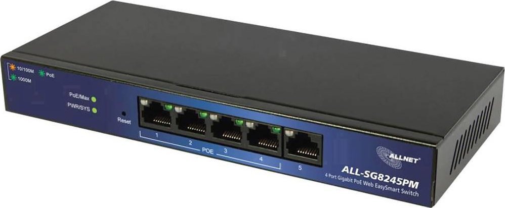 Switch Allnet 5P ALLNET ALL-SG8245PM POE+ M