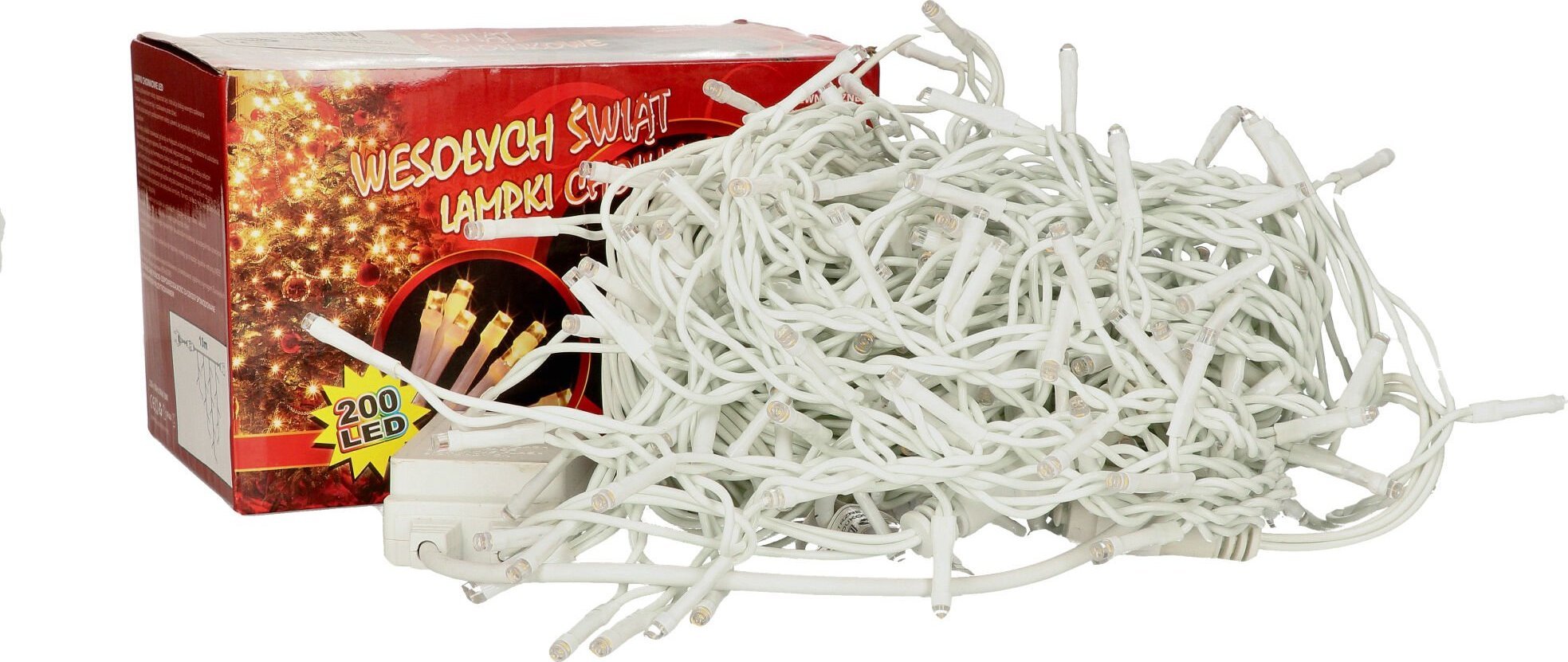 Lampki choinkowe VITALUX 200 LED białe ciepłe