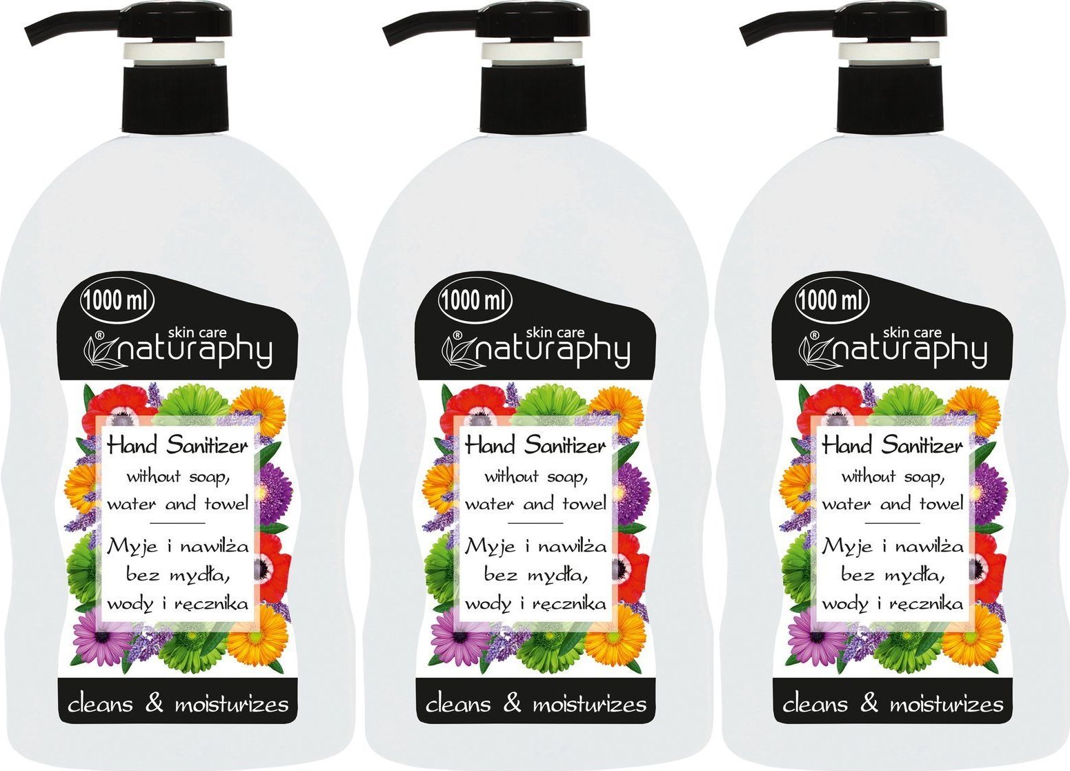 BluxCosmetics Zestaw żeli antybakteryjnych 3x1L + GRATIS