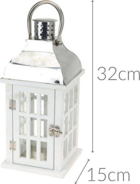 Home Styling Collection Drewniany lampion LATARNIA - latarenka