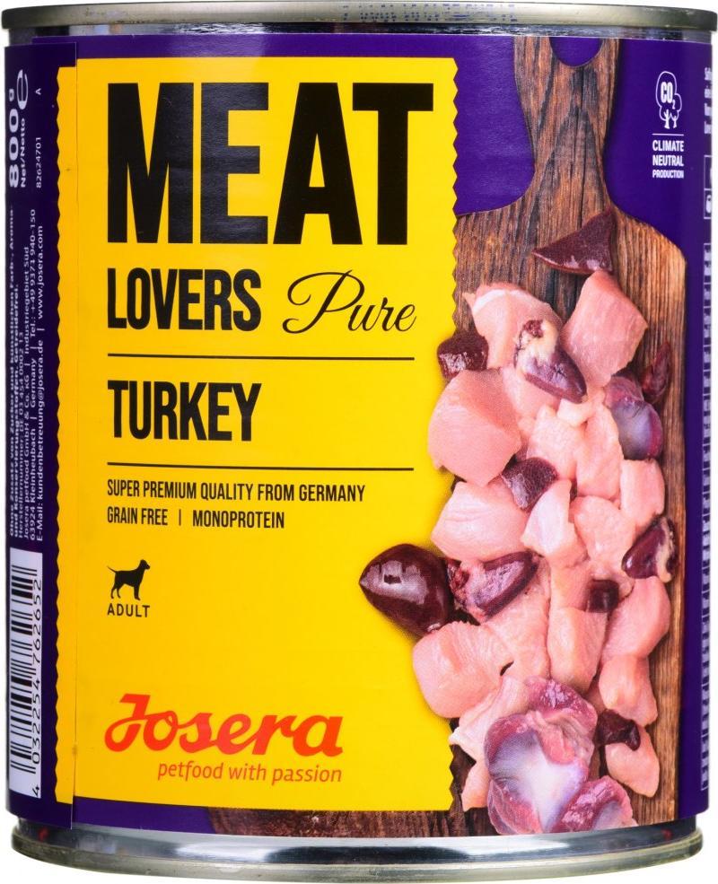 Josera Meatlovers Pure Indyk karma mokra dla psów 800g