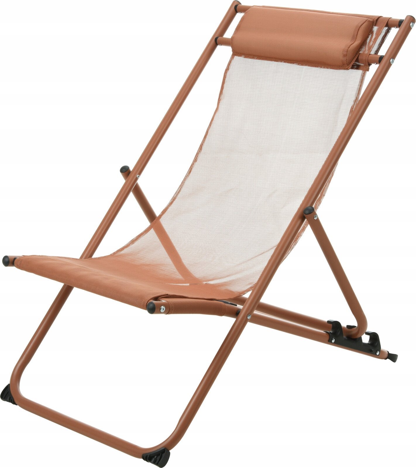 Ambiance Metalowy leżak z regulacją wysokości i nagłówkiem, 115 cm