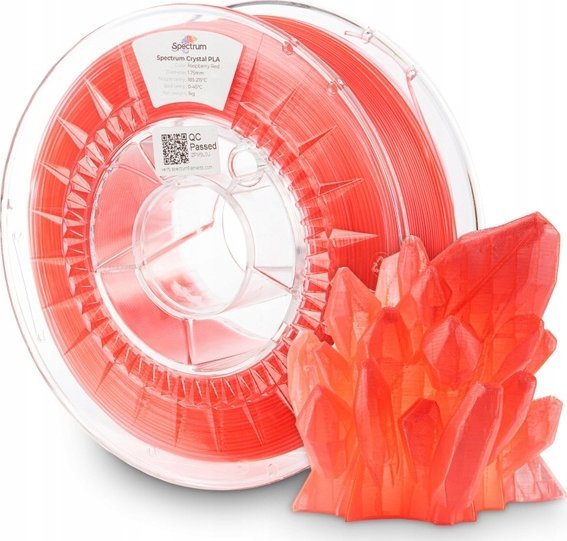 Spectrum Filament Spectrum PLA Crystal 1,75mm 1kg - Raspberry Red}