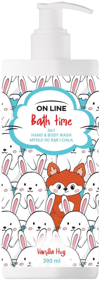 ON LINE Bath Time Mydło do rąk i ciała 2in1 Vanilla Hug 390 ml