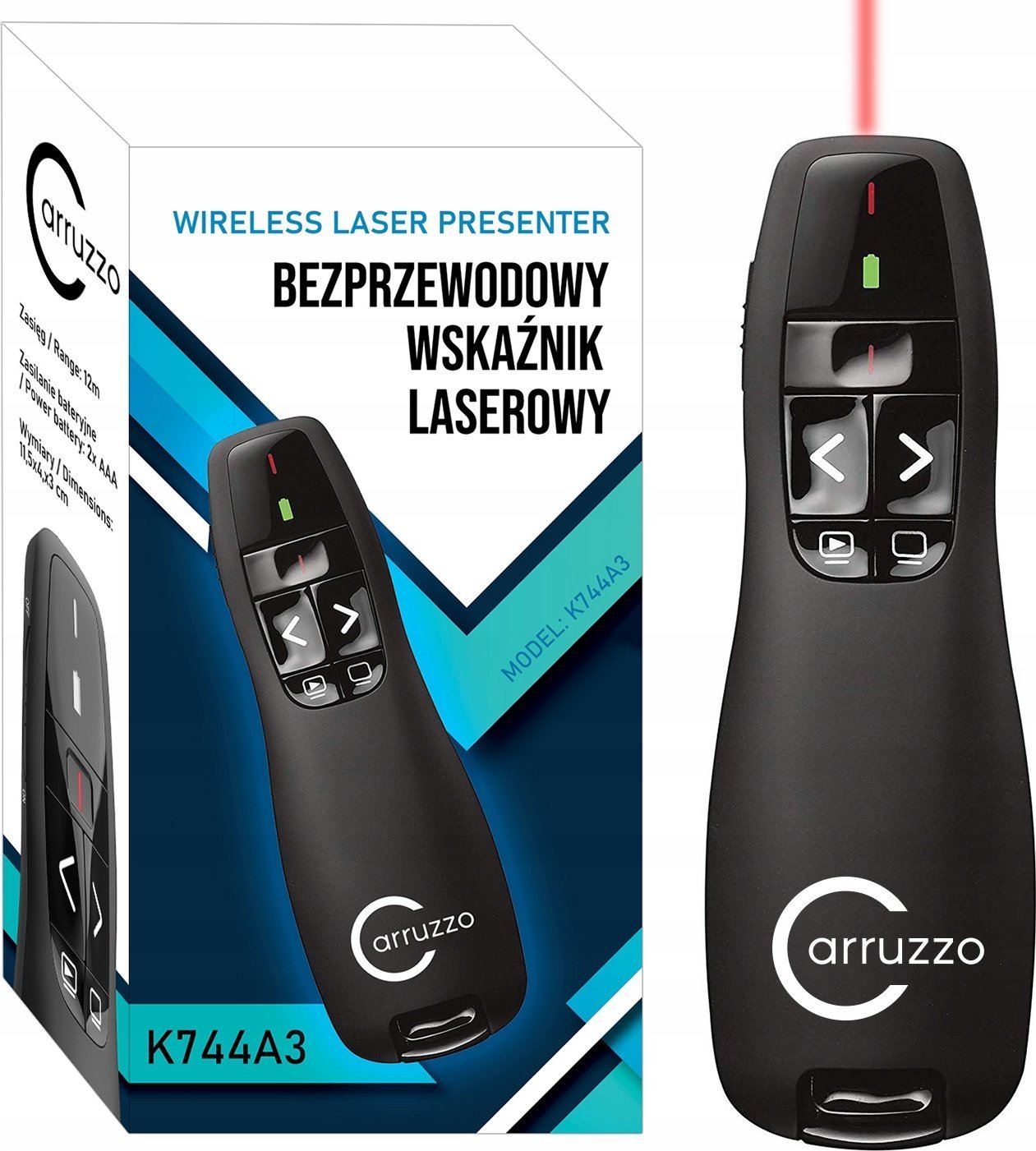 Carruzzo K744A3 BEZPRZEWODOWY WSKAŹNIK LASER PILO