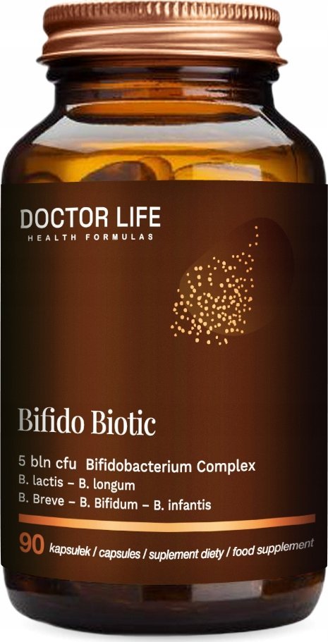 Doctor Life Bifido Biotic wsparcie mikrobioty jelitowej suplement diety 90 kapsułek