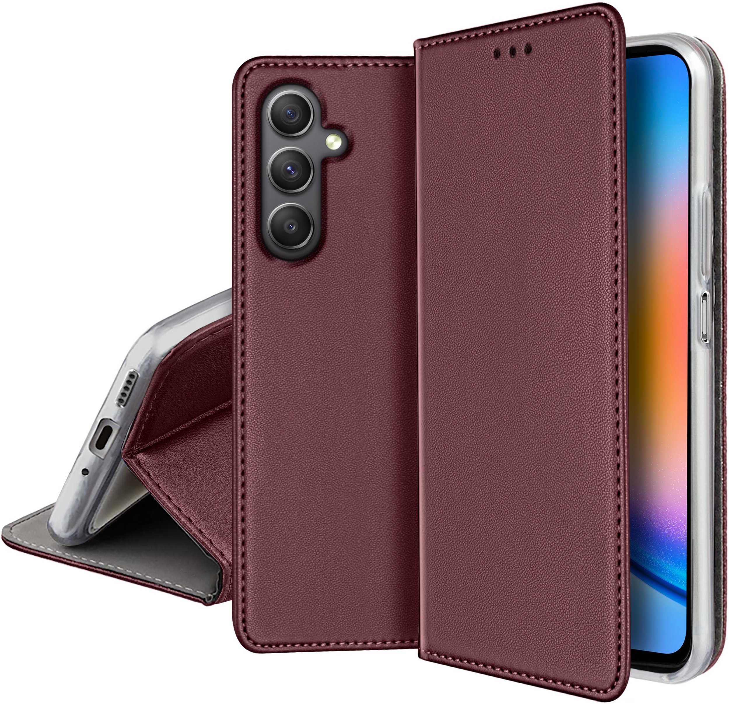 ETUI SKÓRZANE do Samsung Galaxy A16 5G MAGNETYCZNE BOOK CASE TOKRA SZKŁO 9H