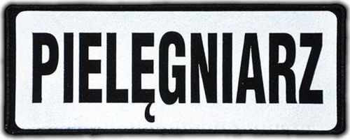 Polska Firma Emblemat PIELĘGNIARZ odblaskowy na rzepie 13 x 5 cm NOWY