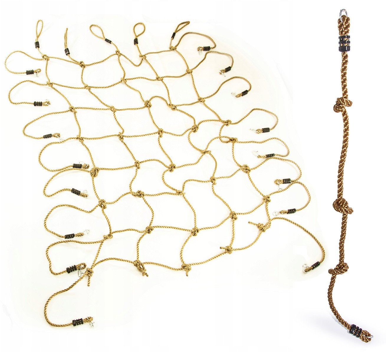 Zestaw akcesoriów na plac zabaw - siatka do wspinaczki 125x200cm lina wspinaczkowa