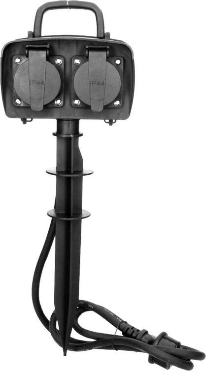 Orno Gniazdo ogrodowe 2x2P+Z (schuko), IP44, 1,5m H07RN-F 3x1,5mm2 OR-AE-13138(GS)