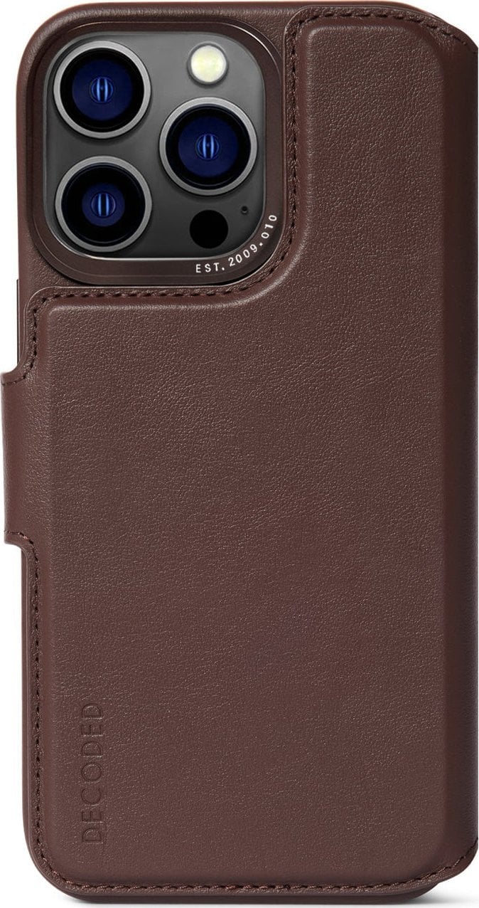 Decoded Modu Wallet - Skórzane etui do Apple iPhone 12/13/14 Pro Max, Brązowy