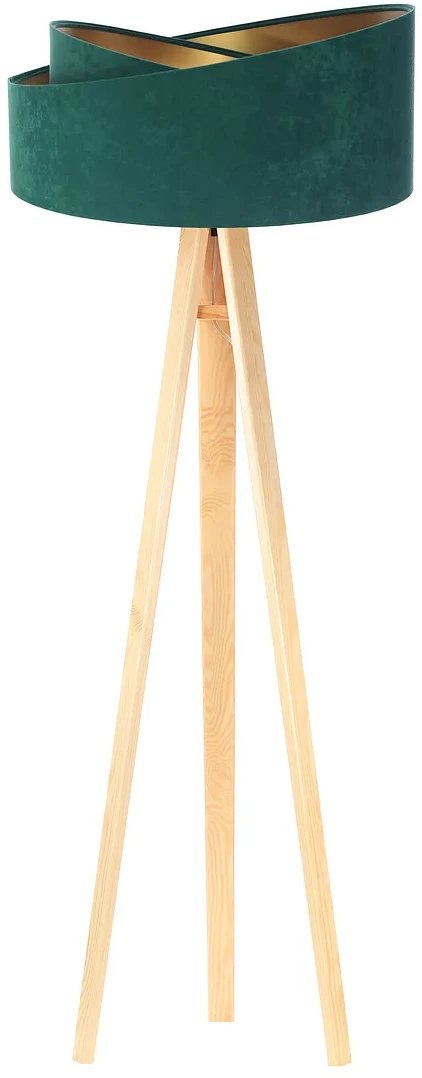Lampa stojąca GEMSTONE zielona/sosna BPS KONCEPT
