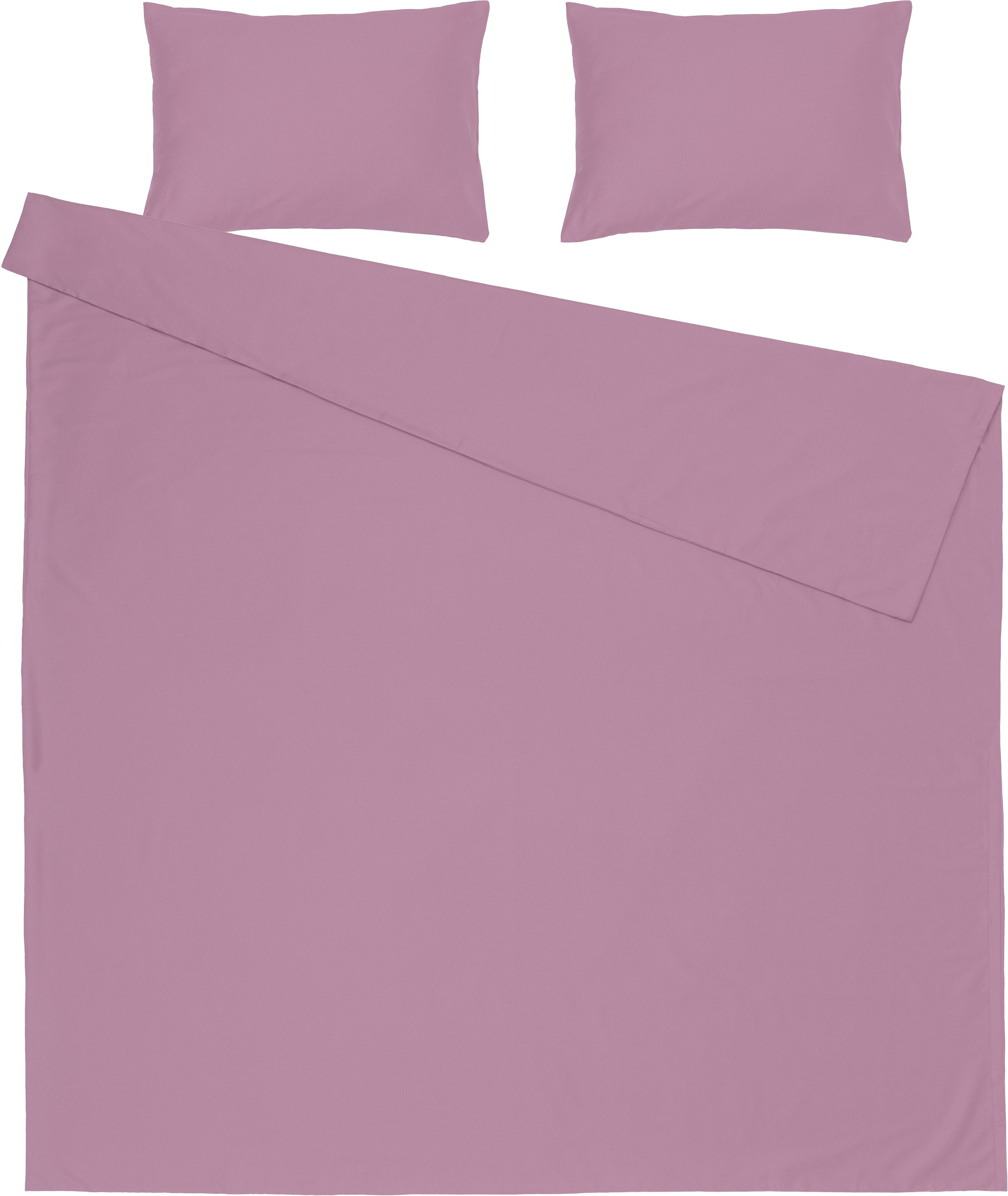 BED COV SET SOLID PLUM SATEEN 145X205