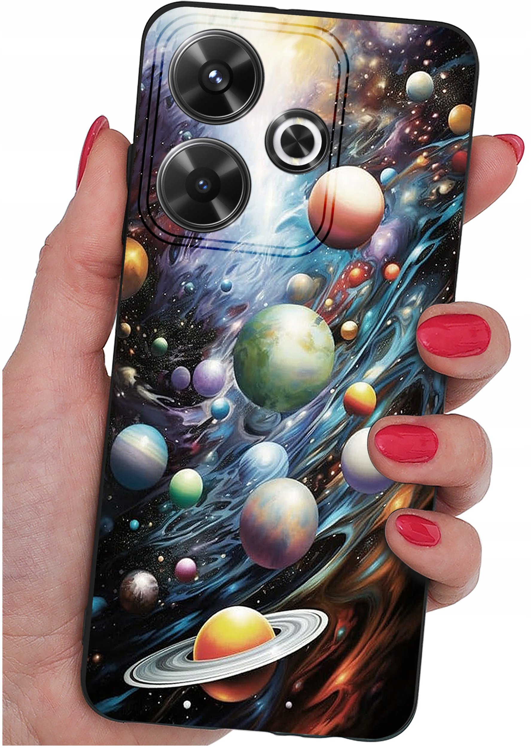 Etui do Xiaomi Redmi 13 4G WZORY |SILIKONOWE MATT CASE + SZKŁO 9H