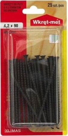 Wkręt-met Wkręt do mocowania płyt G-K do drewna 4,2x90mm 25szt