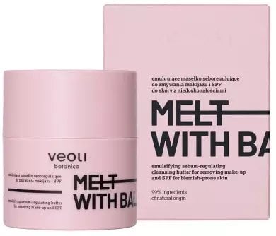 Veoli Botanica Melt With Balance emulgujący masełko seboregulujące do zmywania makijażu 40g