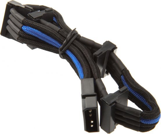 SILVERSTONE 4-PIN ZU 4X 15-PIN-SATA-KABEL , 0.3 M (SST-PP07-BTSBA)