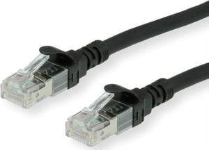 Roline ROLINE - Patch- Cable - RJ- 45 (M) to RJ- 45 (M) - 30 cm - UTP - CAT 6a - halogen free, shaped, stranded - black (21.15.2986)
