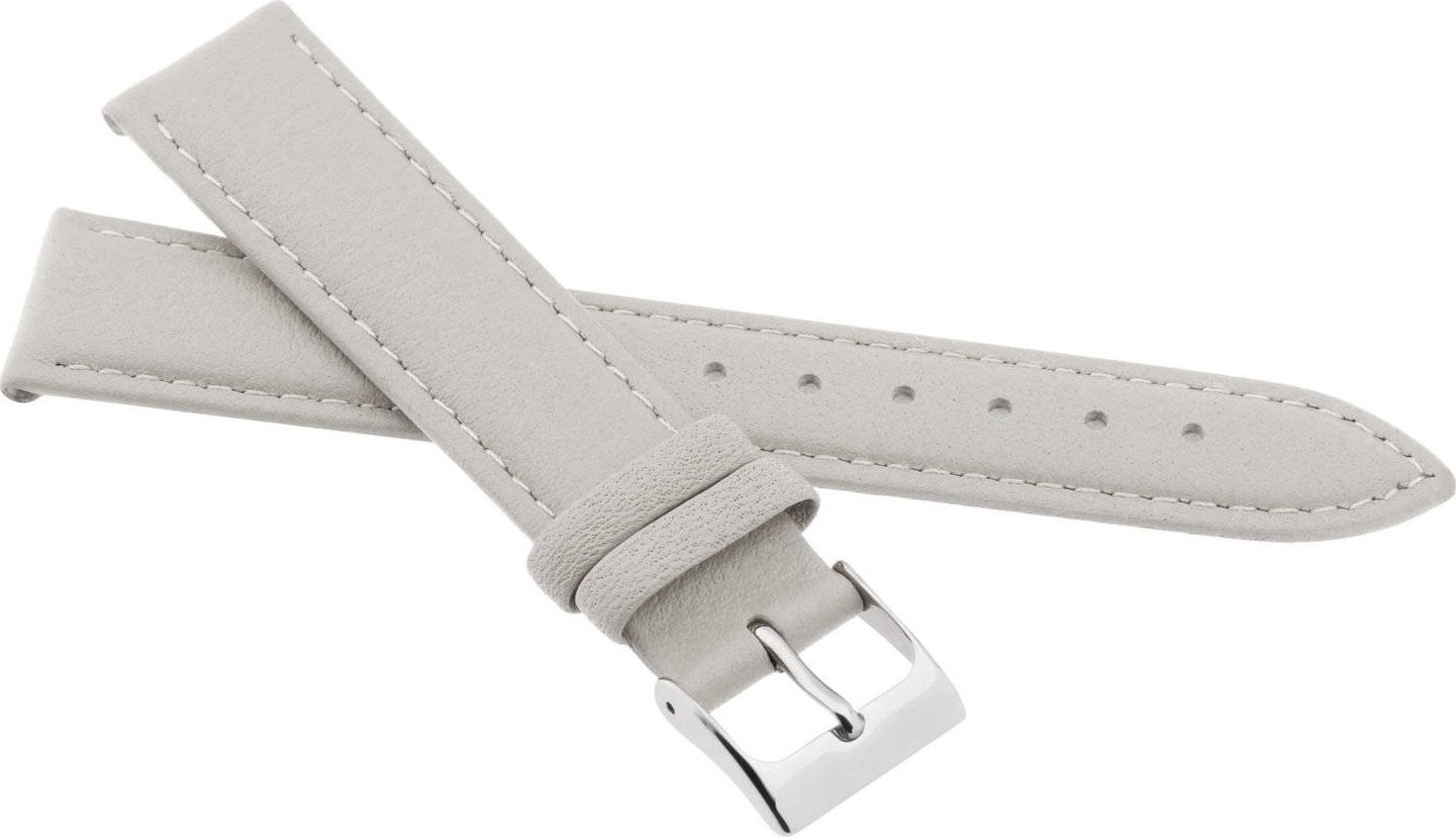 JVD Skórzany pasek do zegarka 12 mm JVD R41414-12 szary gołębi