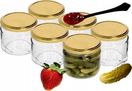 Browin Słoiki na dżemy z zakrętkami 6 szt 330 ml