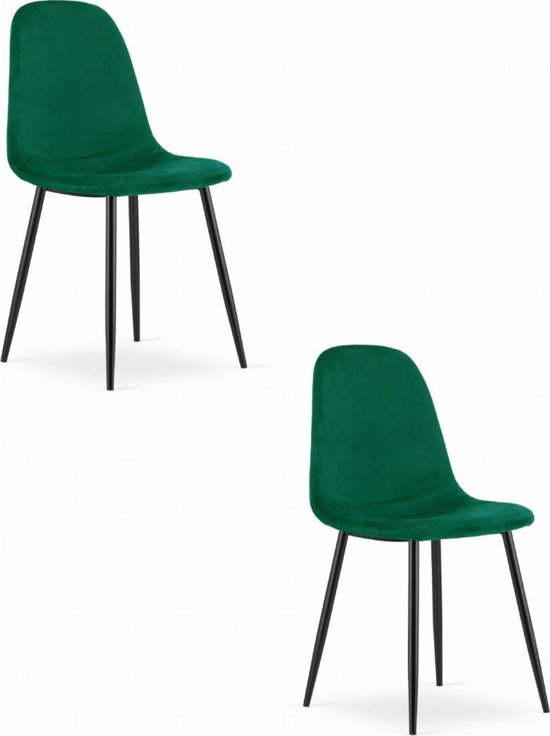 Leobert Krzesło COMO - ciemna zieleń aksamit x 2
