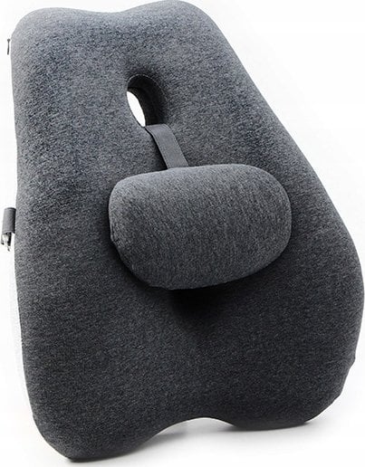 Podparcie l�d�wiowe, ergonomiczna, szara, pianka z efektem pami�ci, Powerton