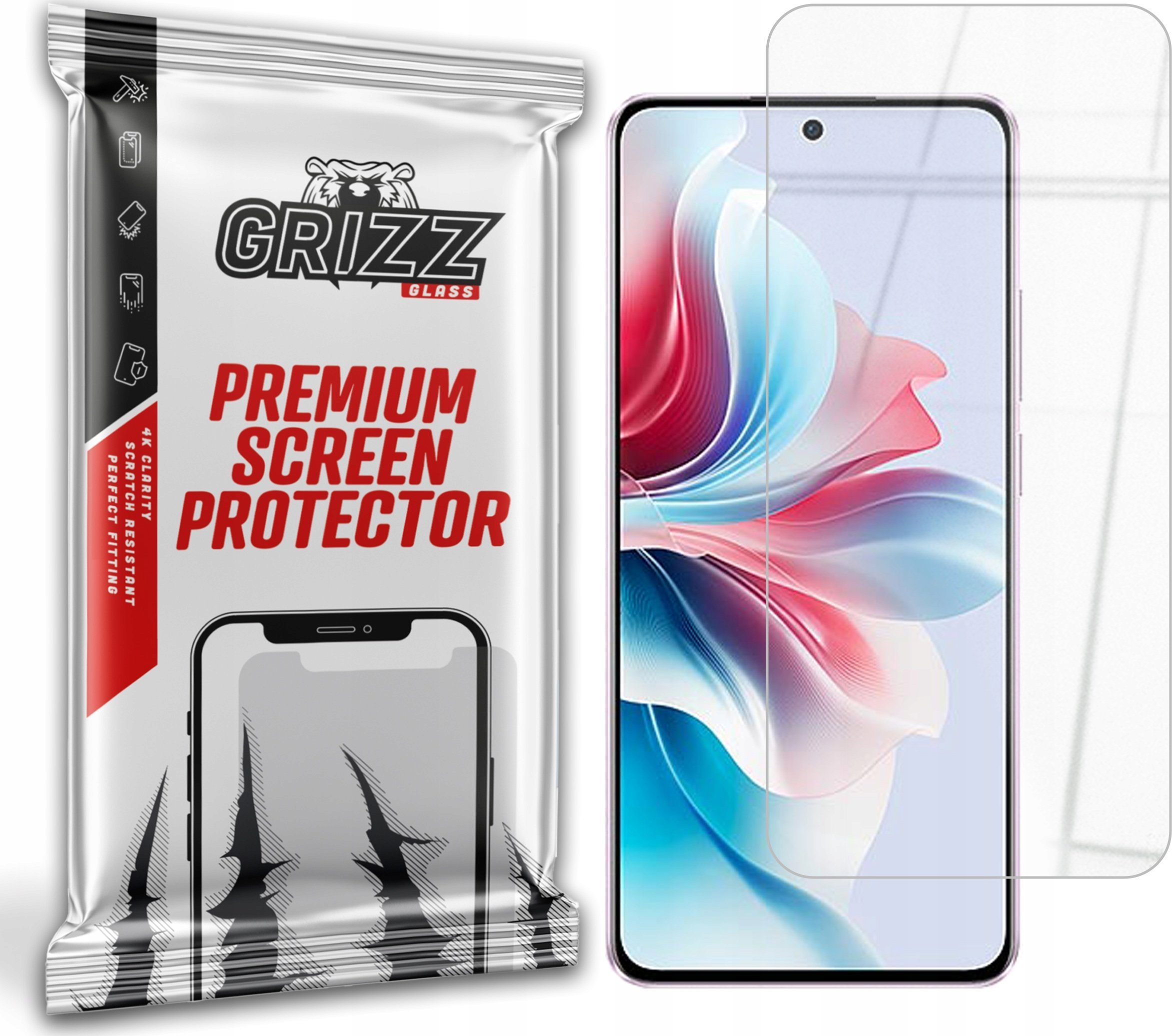 GrizzGlass Szkło hybrydowe GrizzGlass HybridGlass do Oppo Reno11 F