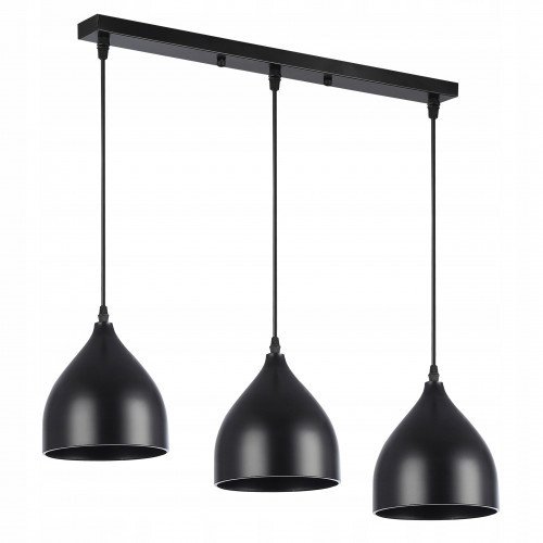 Lampa sufitowa wisząca żyrandol LED 3x E27 oprawa LOFT czarna