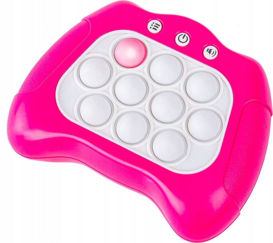 Zabawka Gra Elektroniczna Antystresowa Pop IT Sensoryczna, Wypychanka, Pad, Kontroler RÓŻOWY