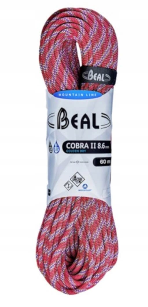 Lina wspinaczkowa cobra unicore 8.6mm 60m golden dry BEAL