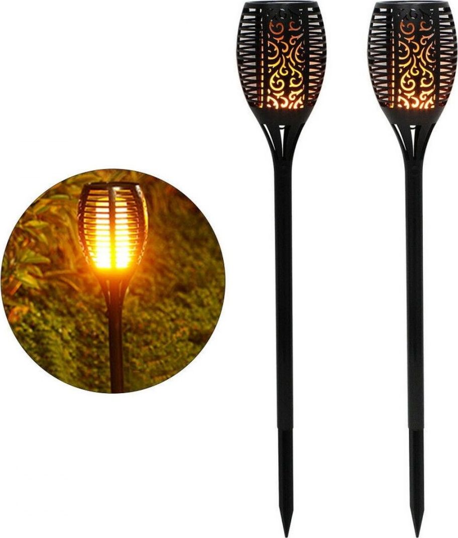 Saska Garden Lampa Ogrodowa Solarna Pochodnia Efekt Płomienia wys. 79cm, 33LED