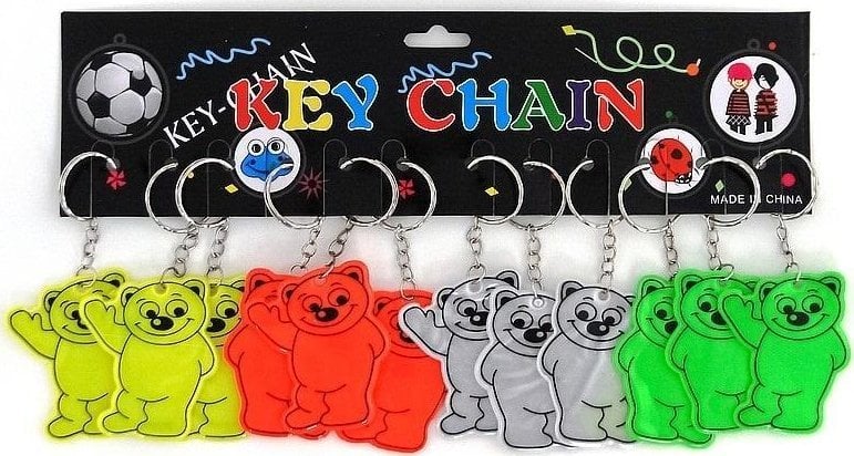 Breloczek Adar Brelok odblaskowy Misie op12 szt (1op=1 szt) (cena za 12 sztuk)