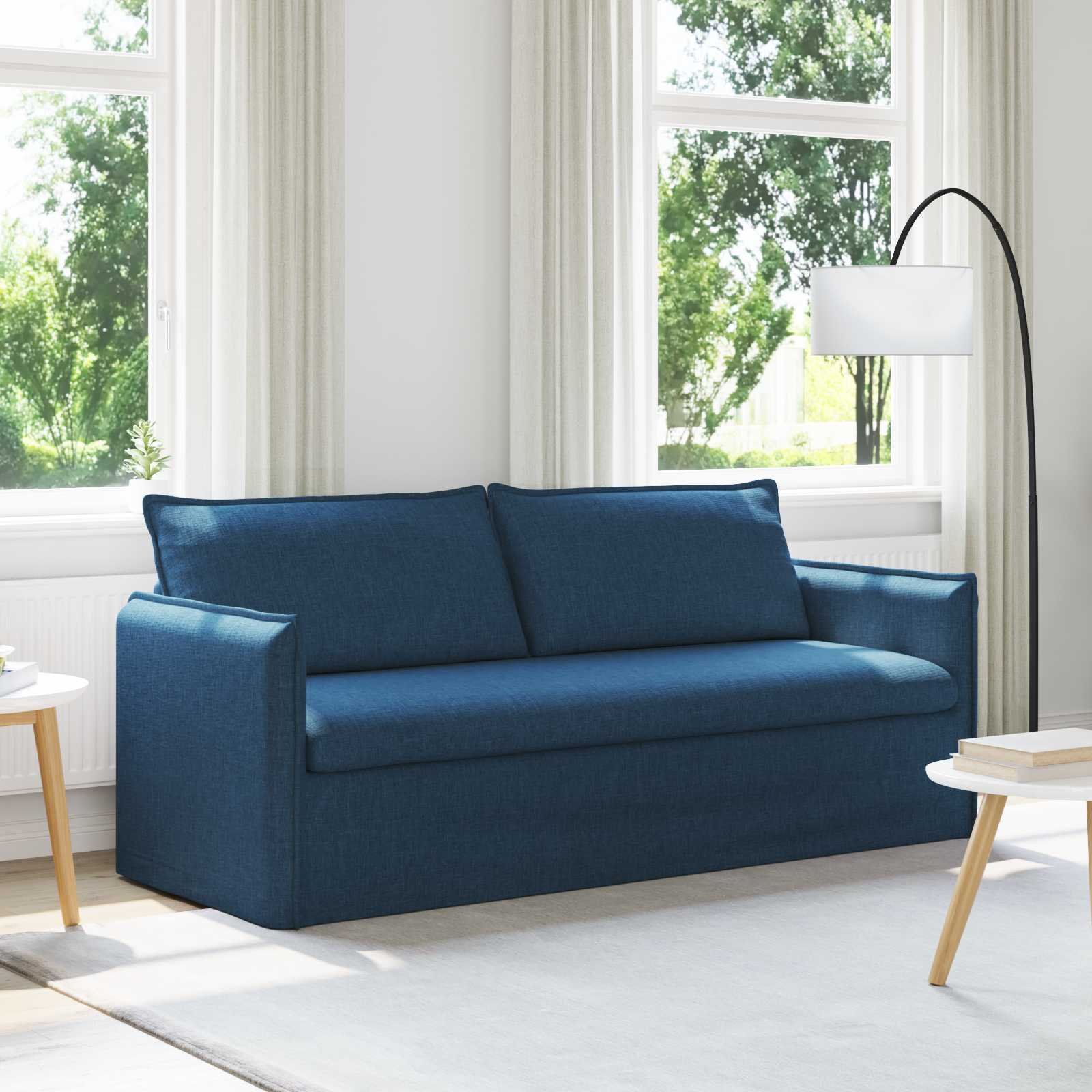 vidaXL Sofa Niebieski 195 x 82 x 85 cm Metal