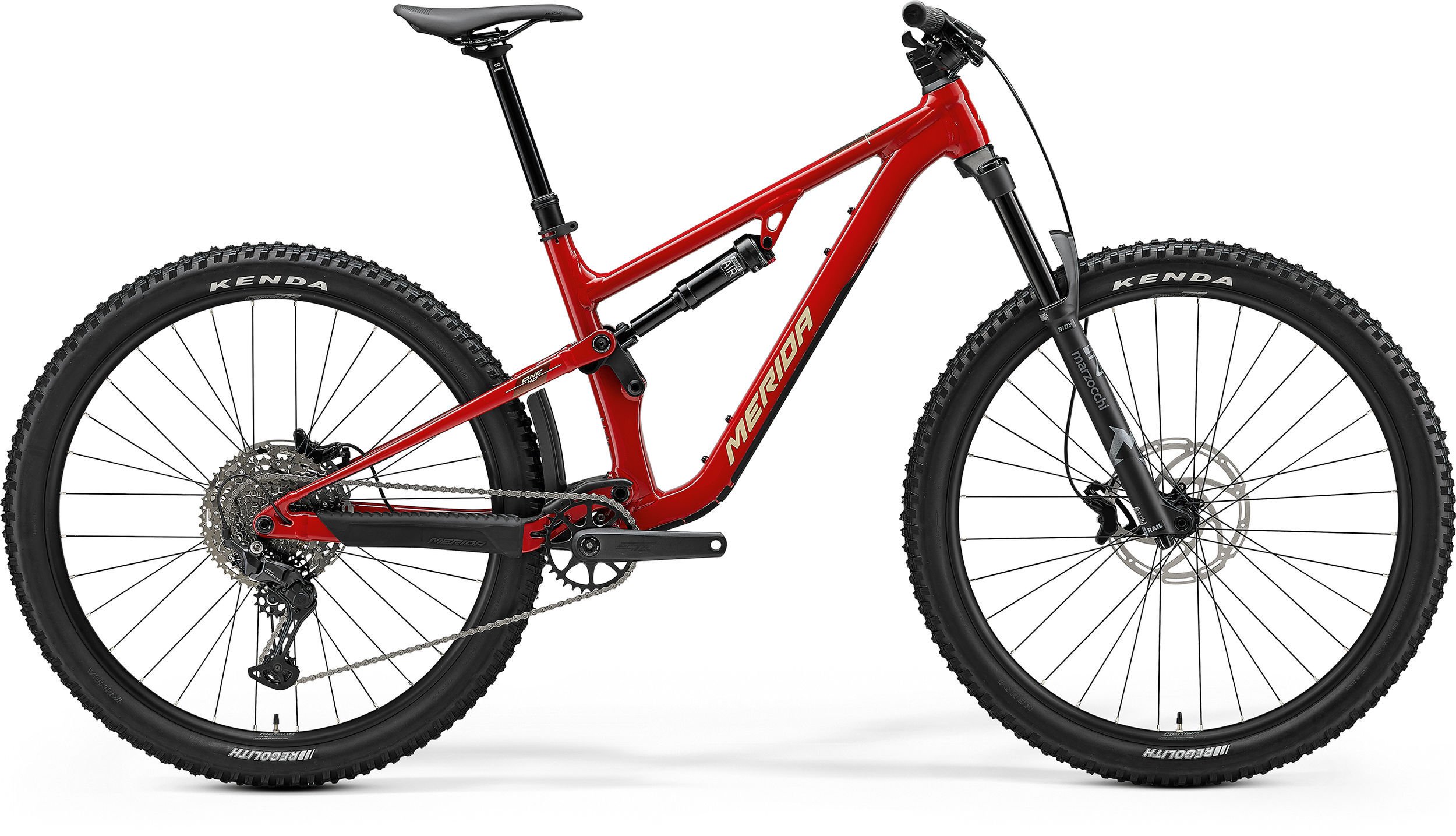 Merida One-Forty 500 2024 Dark Strawberry Red Aluminiowy Trail Full 150 mm Shimano Deore 1x12 Dropper 200 mm Wybierz rozmiar ramy: XS
