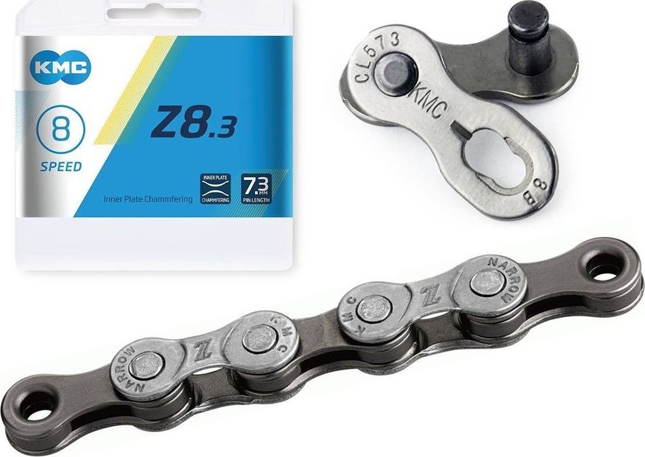 KMC Łańcuch KMC Z8.3 srebrno-szary 114 ogniw, 7,3 mm, 6/7/8 rzędowy uniwersalny