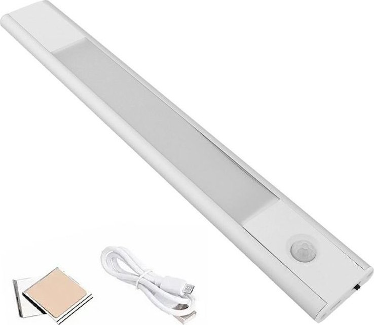 Aptel Przyklejana LAMPKA LED z czujnikiem Ruchu 50x4,2cm biała ZD106B