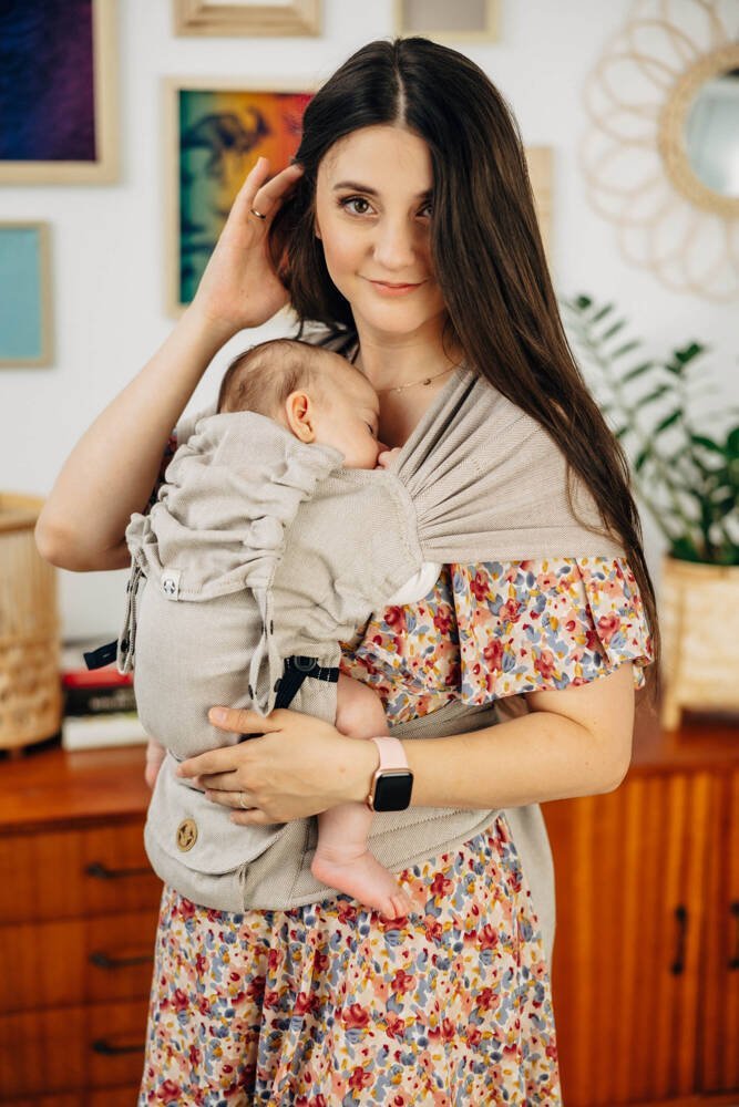 LennyLamb Nosidło hybrydowe LennyLamb - Peanut Butter Regulowane