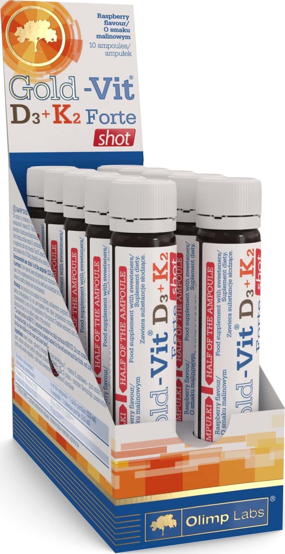 Olimp Gold-Vit D3+K2 Forte Shot - 10 x 25 ml