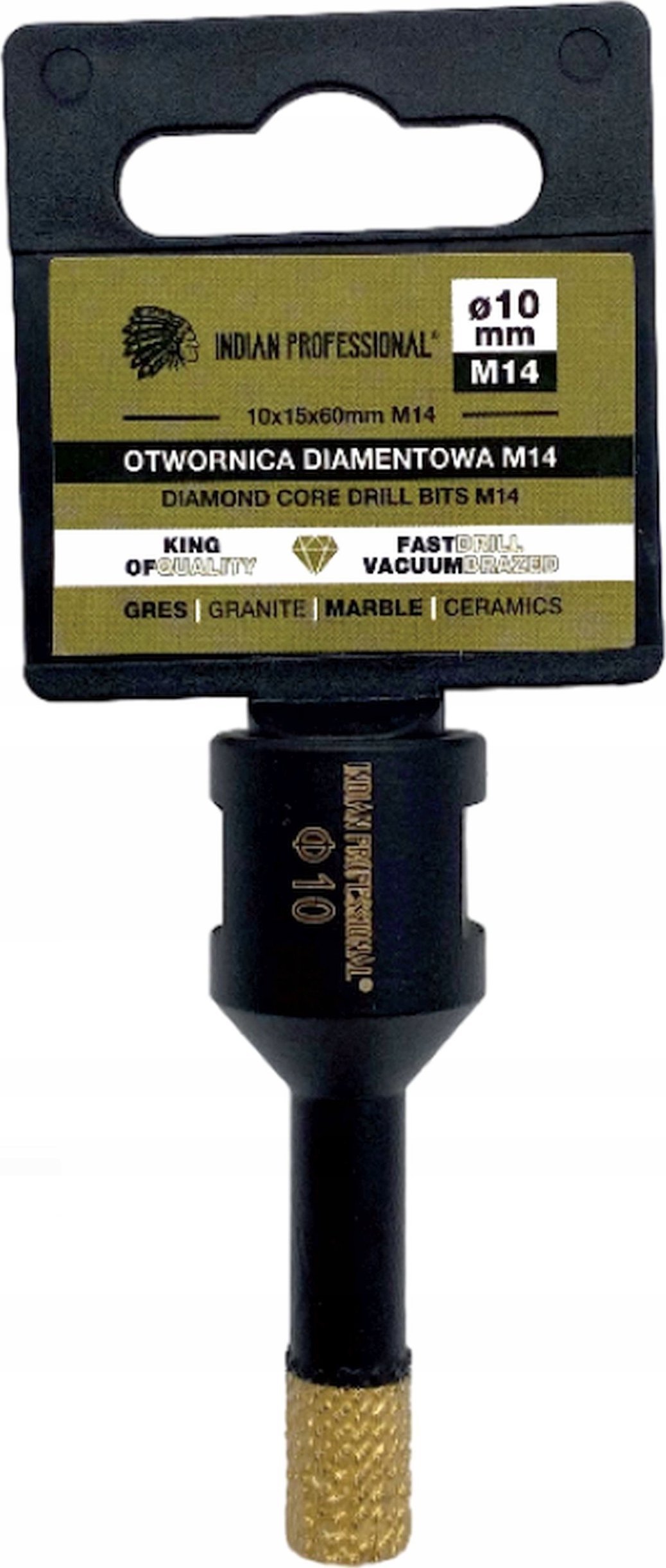 Montolit KORONA DIAMENTOWA M14 10mm WIERCENIE NA SUCHO /INDIAN PROFESSIONAL