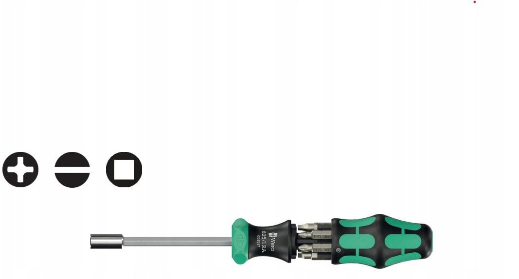 Wera Kraftform Kompakt 27 RA 2, Ratsche m Bits, 6-teilig