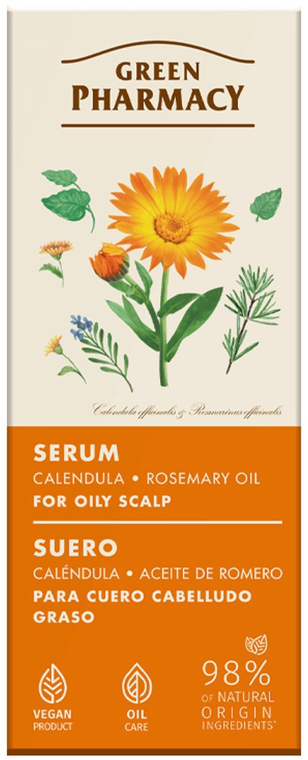 Green Pharmacy Serum do Przetłuszczającej się Skóry Głowy Nagietek i Olej Rozmarynowy 100ml