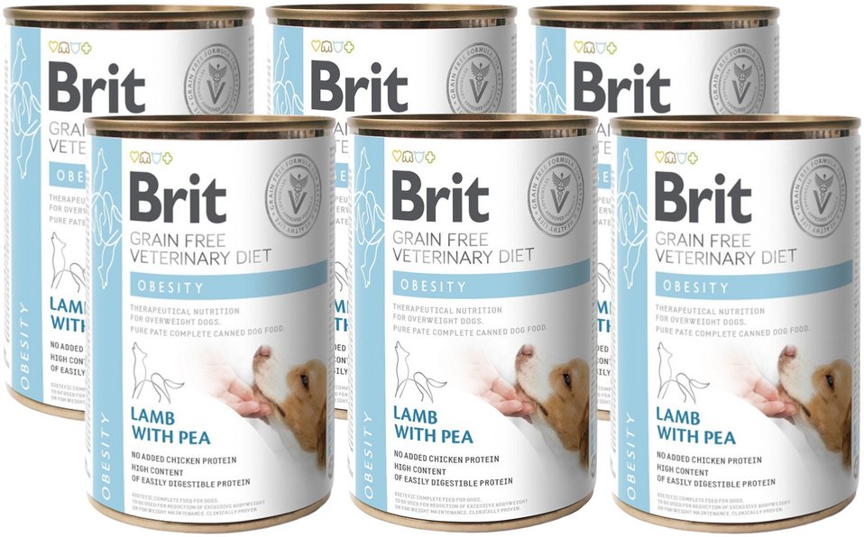 BRIT GF Veterinary Diets Dog Obesity 6x400g - karma mokra dla psa