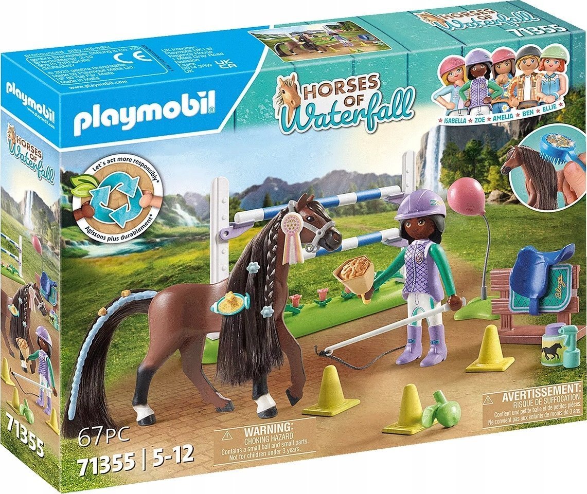 Playmobil Zestaw z figurkami Horses 71355 Zoe i Blaze z przeszkodami