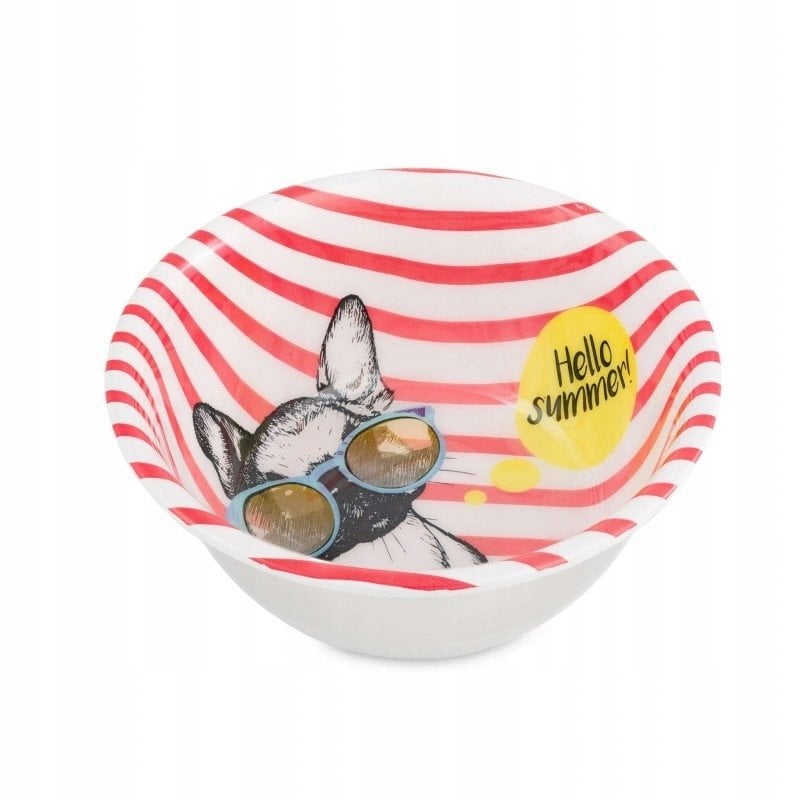 Barry King Miska dla psa ze stali nierdzewnej emaliowana wzór FRENCH BULDOG 470ml