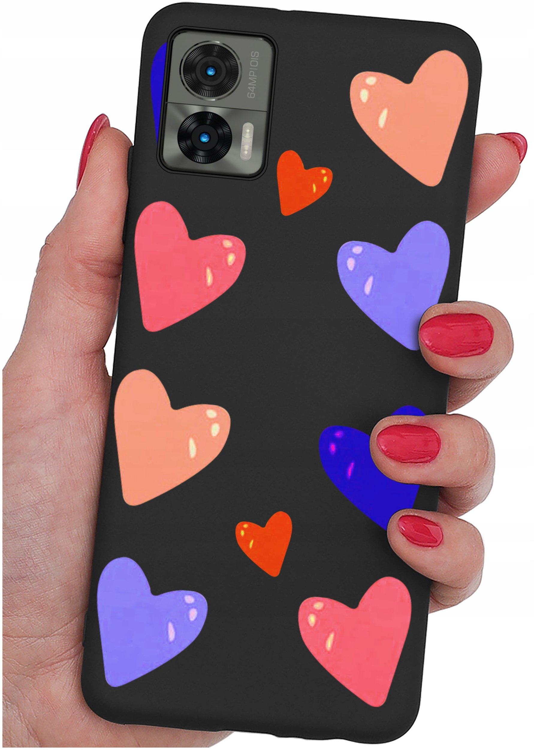 krainaGSM Etui do Motorola Moto Edge 30 Neo wzory |SILIKONOWE MATT CASE + SZKŁO 9H