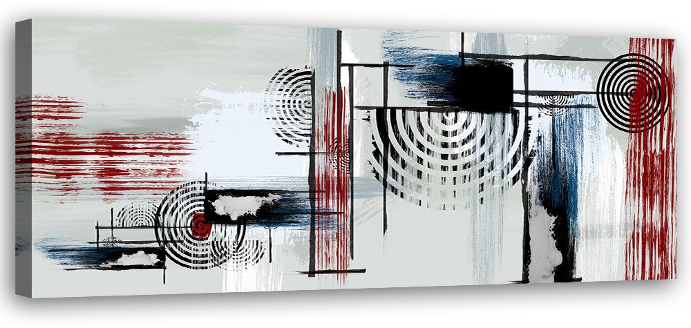 Feeby obraz na płótnie abstrakcja na szarym tle 90x30 medium