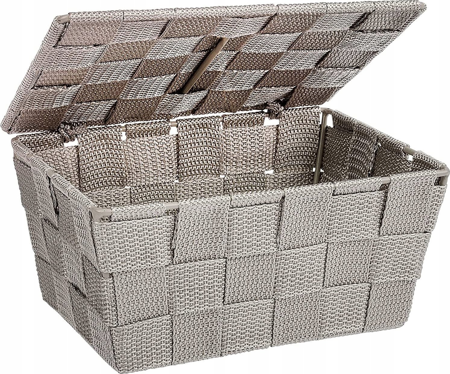 Wenko Organizer z pokrywką ADRIA TAUPE, pojemnik łazienkowy, WENKO