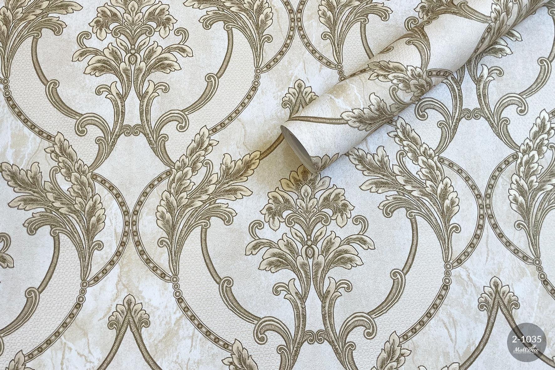 MallDeco TAPETA WINYLOWA MODEL ARON DECOR ZŁOTY