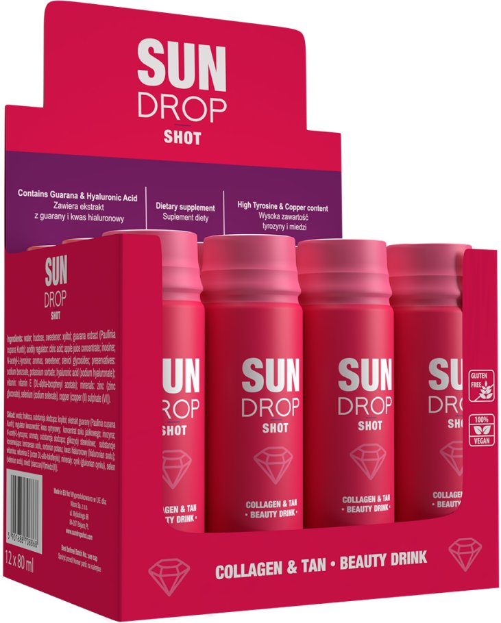 Sun Drop Collagen & Tan Shot Zestaw x12szt